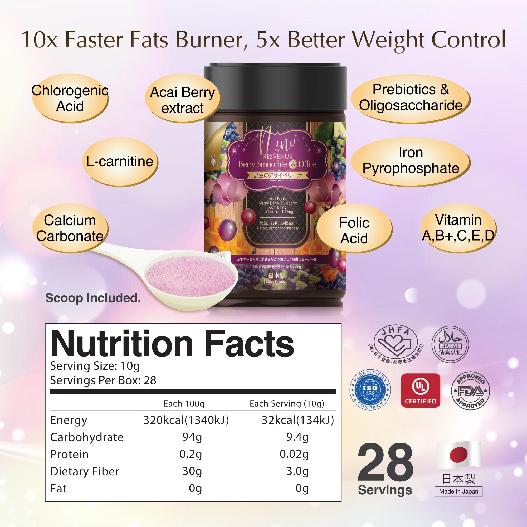 NANO BERRY SMOOTHIE & D'LITE, 280gm