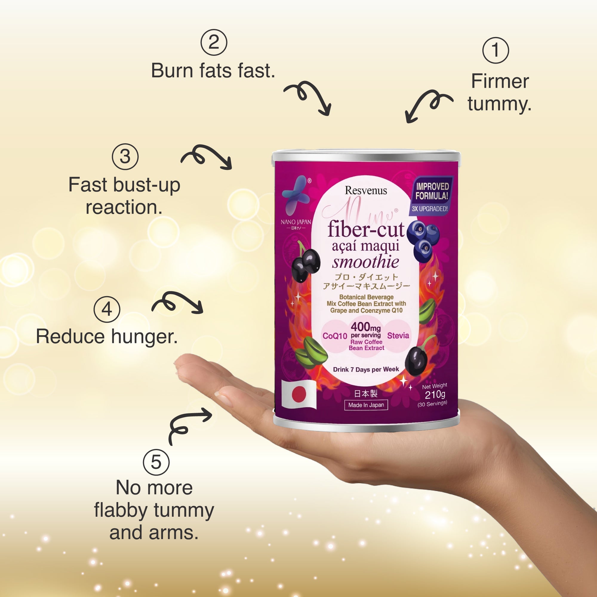 NANO ACAI & BERRY DIET BURN SMOOTHIE, 210gm