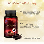 NANO DEER PLACENTA PREMIUM, 18caps
