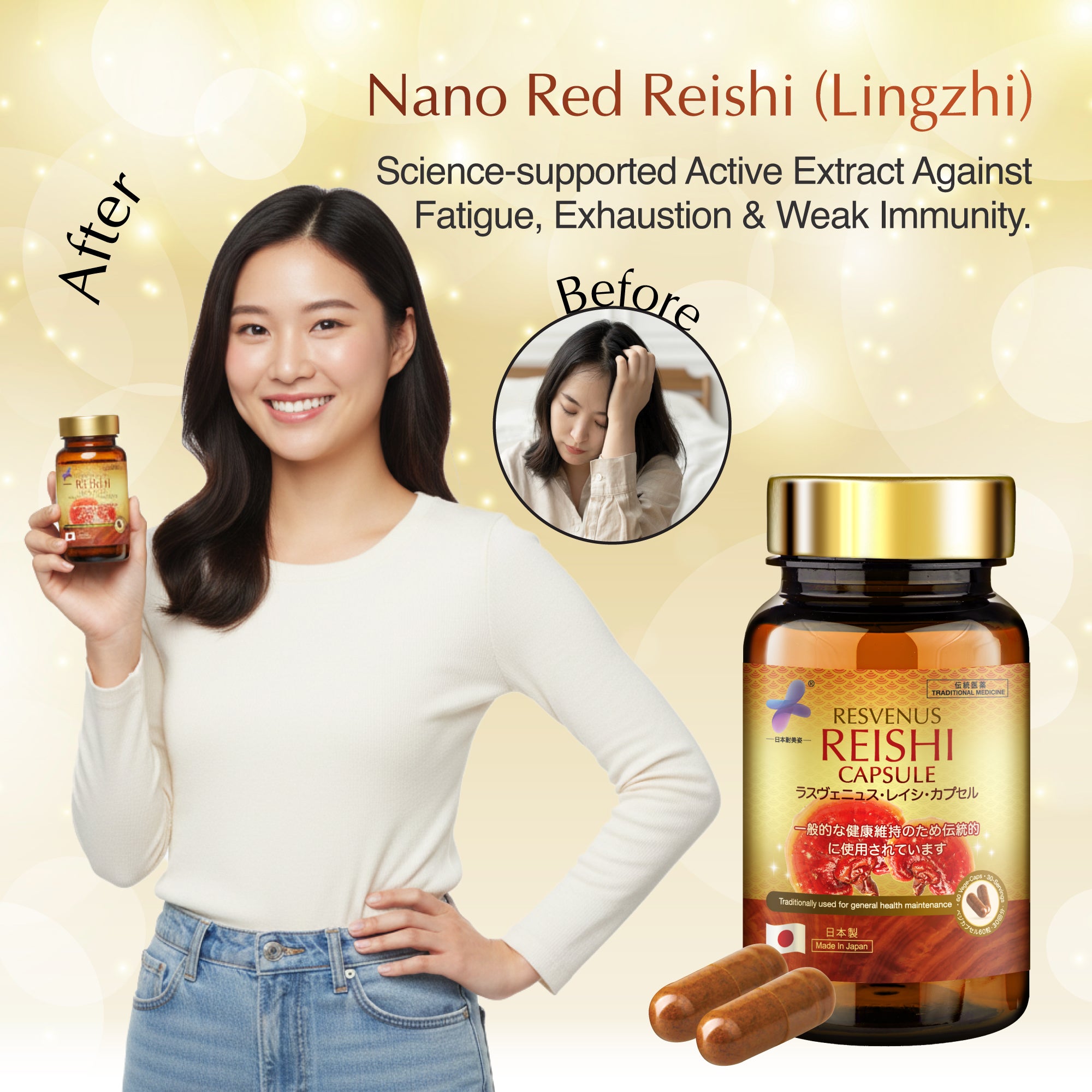 NANO RED REISHI, 70caps